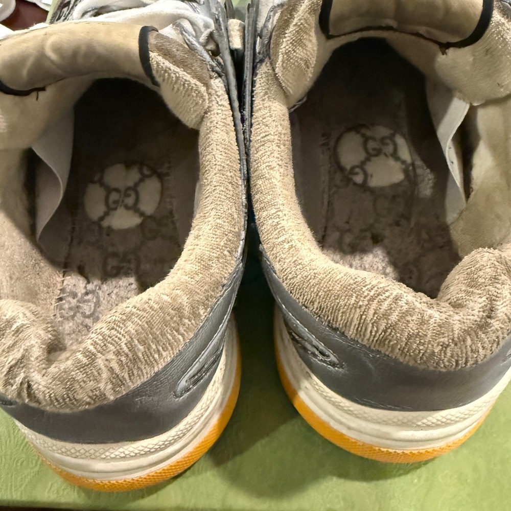 Gucci Men's Tan and Silver Sneakers - Picture 8 of 8